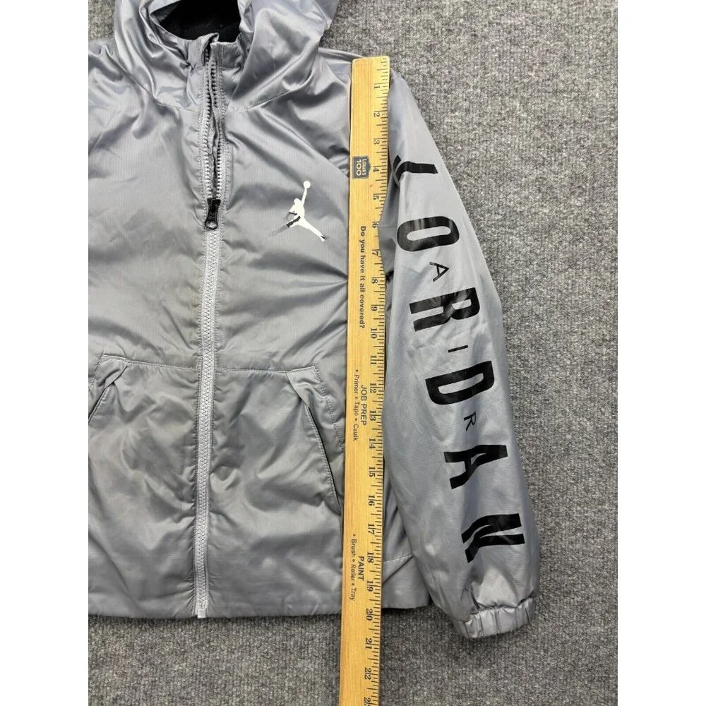 Air Jordan Jacket Youth Small Gray‎ Zip Up Hooded Fleece Lined Jumpman #23